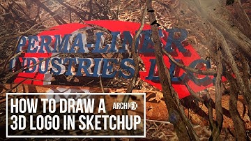 How to draw and render a 3D logo in Sketchup using VRAY