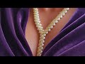 Beaded necklace/Pearl necklace/Жемчужное ожерелье/Жемчужное колье/Колье из бусин/@NatiDesign