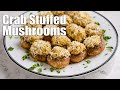 Crab stuffed mushrooms  easy appetizer recipe