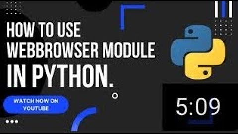 How to use the "webbrowser" module in Python