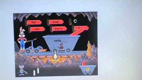 Reader Rabbit 2 Gameplay - Word Mine Level 1