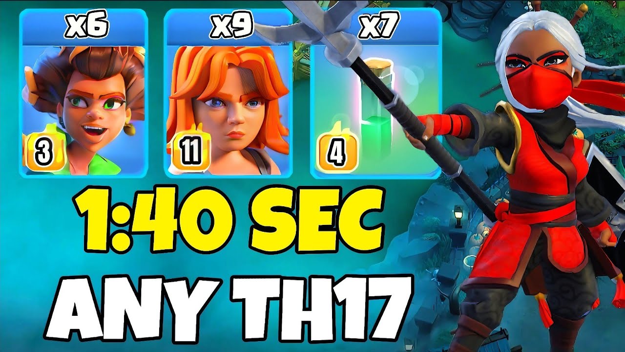 TH17 Root Rider + Valkyrie + Invi RC Attack Strategy | TH17 Attack Strategies (Clash of Clans)