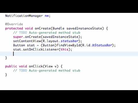 Android Developing Applications Tutorial 189 Notifiying Status Bar