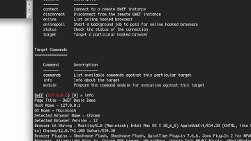 A quick first look at BeEF Console - using Metasploit