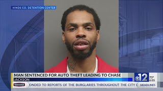 Jackson man sentenced for auto theft that led to chase