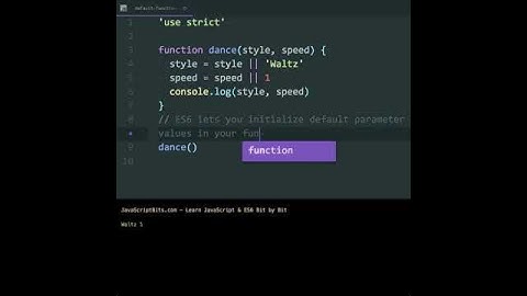 Default function parameters in ES6