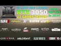 Asus tuf f15  i5 12th gen rtx 3050  test in 22 games in 2024