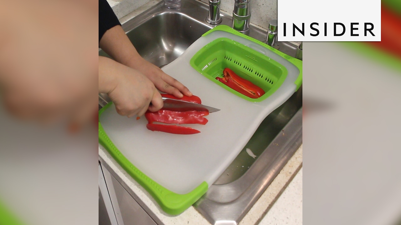 This Over The Sink Cutting Board Is A Lifesaver