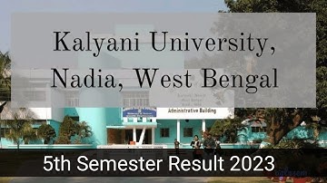 Kalyani University 5th Semester Result Date| Kalyani University 5th Semester Result 2023 #KU