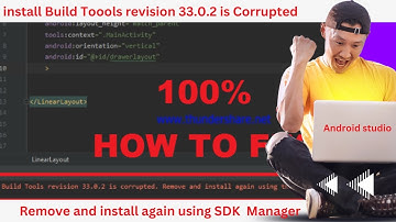 install build tool revision 33.0.2 is corrupted. remove and install again using the SDK manager.