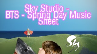 Sky Studio - BTS - Spring Day music sheet screenshot 5