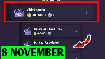 Side Hustles | TapSwap Video Code | 8 November TapSwap Youtube Video Code | Side Hustles