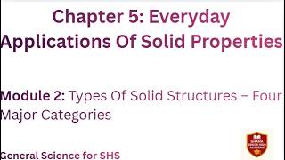 SCI Chapter 5 Module 2: Types Of Solid Structures – Four Major Categories