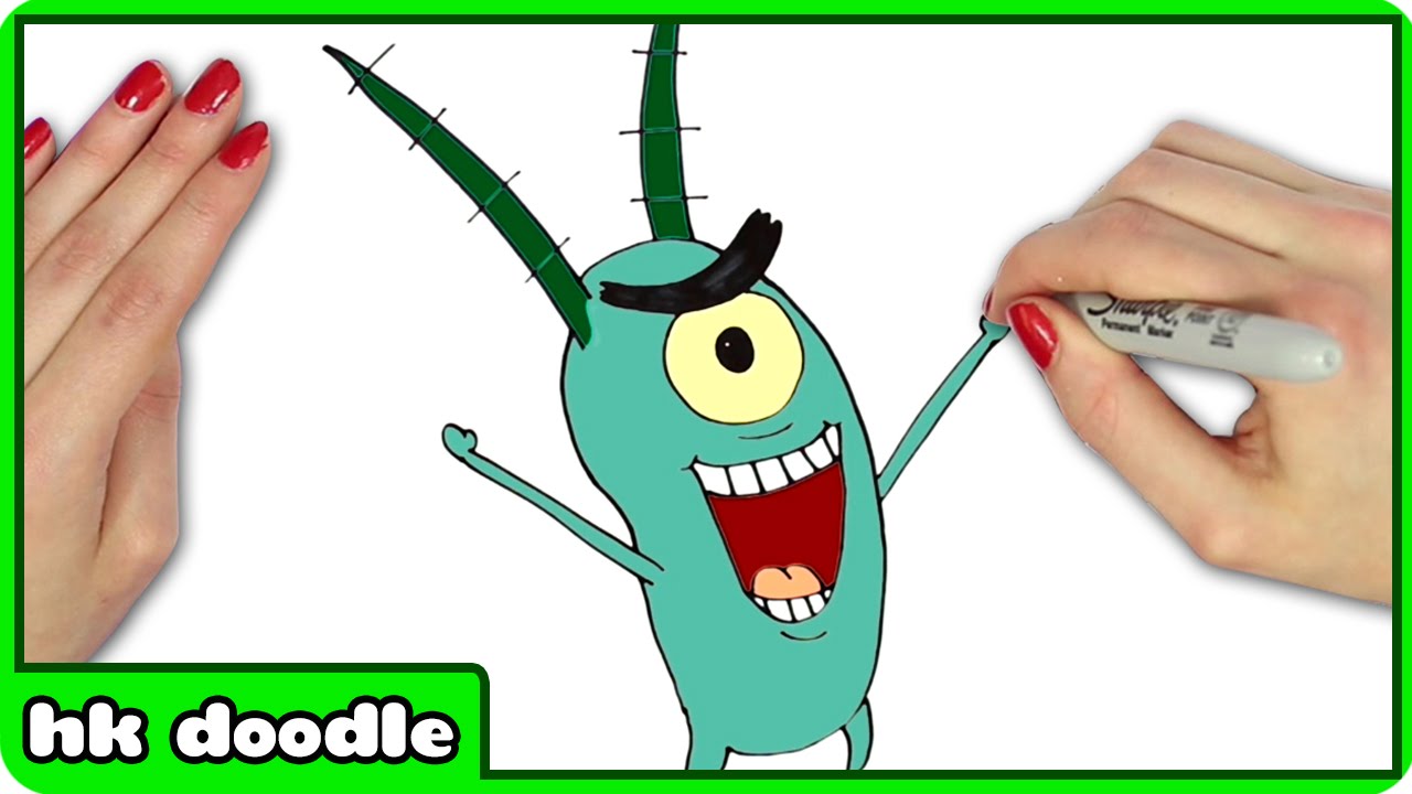 How To Draw Plankton from Spongebob Squarepants Drawing Tutorial by  HooplaKidz Doodle 