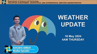 Public Weather Forecast issued at 4AM | May 16, 2024 - Thursday Resimi
