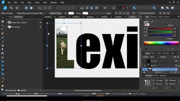 Putting photos within letters and words using Affinity Designer