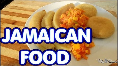 Green Banana An Dumpling An Fry Up Salt Fish (Jamaican Cooking) | Recipes By Chef Ricardo