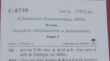 business organisation and management b.com 2nd sem. #studywithmenka #bcom
