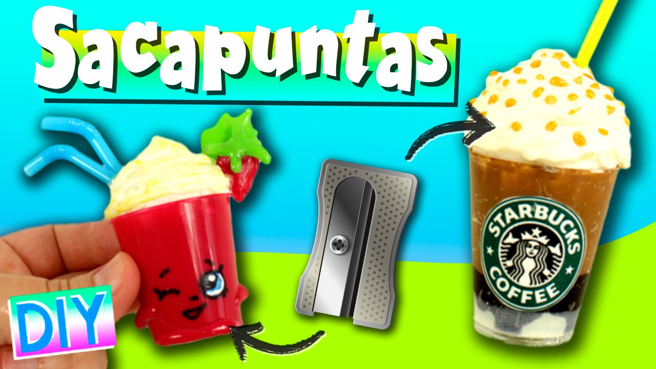 Sacapuntas STARBUCKS y SHOPKINS * Tajadores DECORADOS manualidades de animales