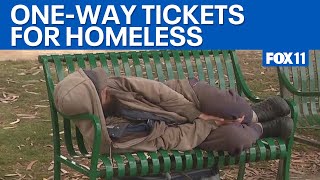 Santa Monica man offering homeless one-way tickets out of town  | FOX 11 LA