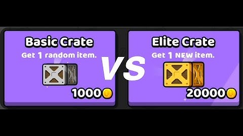 20 basic crates vs 1 elite crate in rocket bot royale