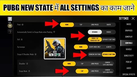 PUBG NEW STATE ALL SETTINGS WORK IN HINDI EXPLAINED | PUBG NEW STATE BASIC SETTINGS GUIDE & TUTORIAL