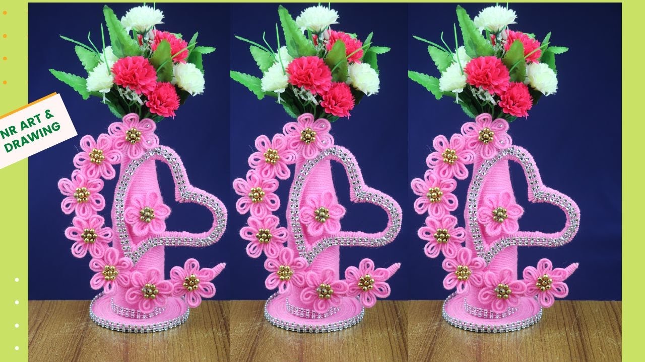 Innovative DIY Flower Vase Making Ideas For Home Decoration Woolen
