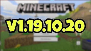 NEW MINECRAFT PE 1.19.10.20 BETA!!! Minecraft Bedrock Edition Update