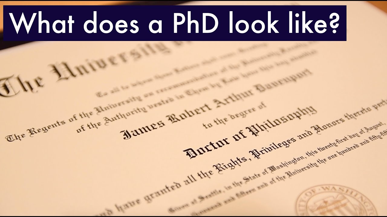 what does a phd degree look like