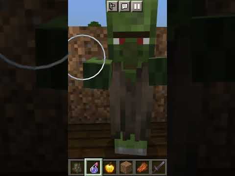 Как вылечить зомби жителя  в Minecraft