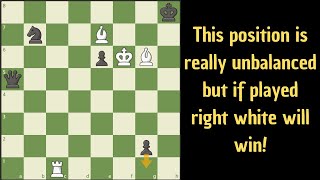 A hard study here where white wins!