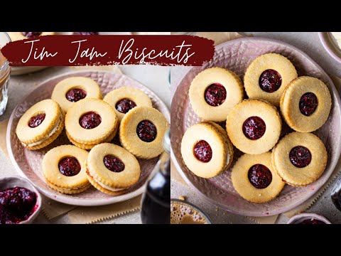 Jim Jam Biscuits | Eggless Jam And Cream Butter Biscuits| Eggless Butter Cookies | Tea Biscuits