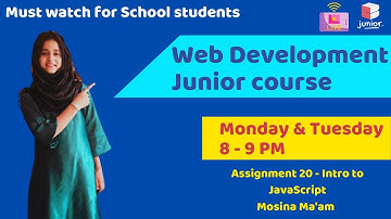 Web Development Course for School Students | Assignment 20 | Coding Blocks Junior