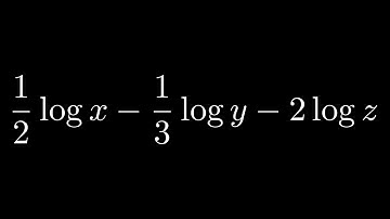 How to Write Three Logarithms as a Single Logarithm whose Coefficient is 1