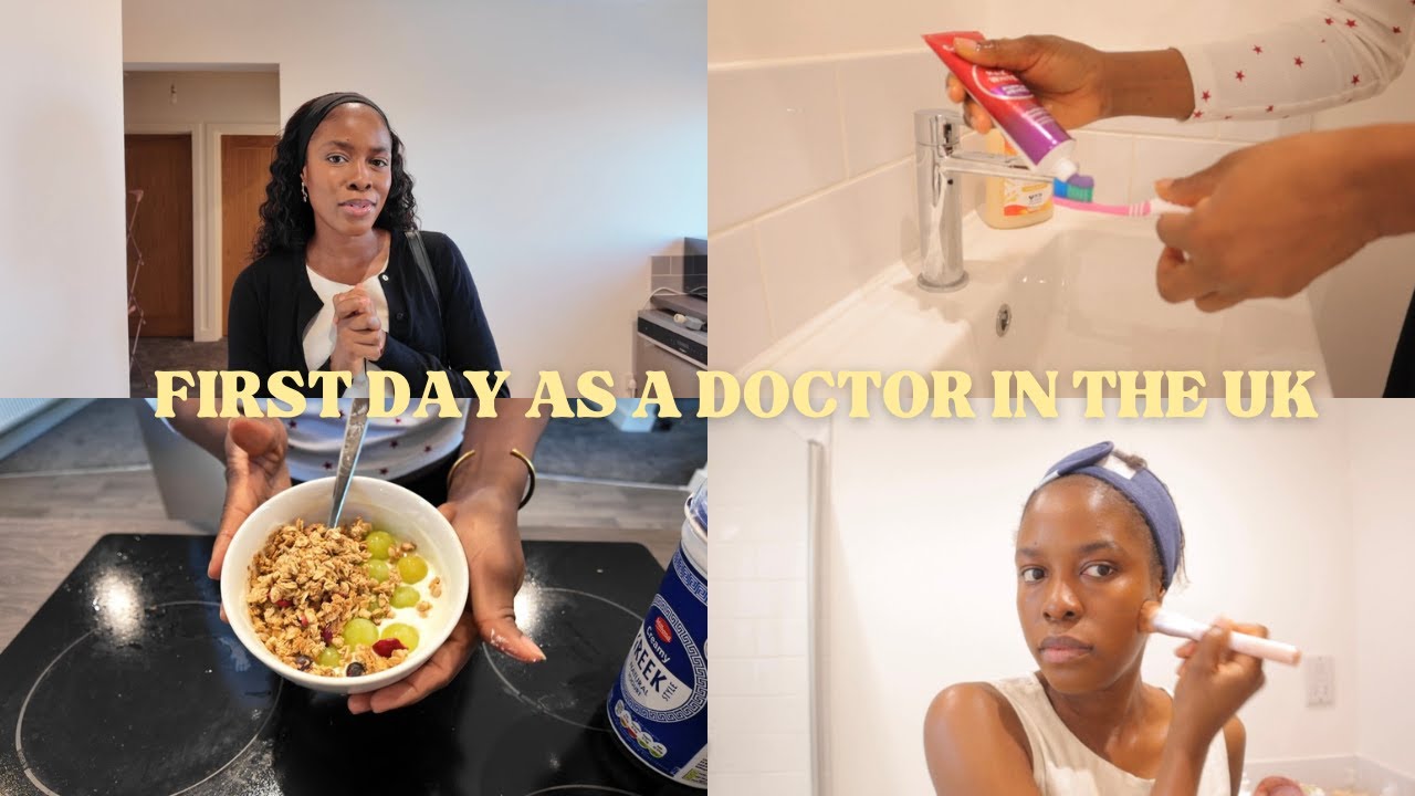 VLOG | Первый день врача в Великобритании | Утренняя рутина, завтрак, макияж, первый рабочий день