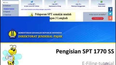 Pengisian SPT 1770 SS melalui eFiling DJP