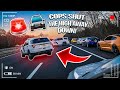 COPS BLOCK OFF HIGHWAY AND A HELLCAT RUNS ! ( CRAZY POLICE CHASE ) | BRAAP VLOGS