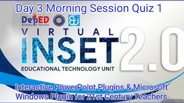 VINSET 2.0 DAY 3 ANSWER KEY INTERACTIVE POWERPOINT PLUGINS & MICROSOFT WINDOWS PLUGIN FOR TEACHERS