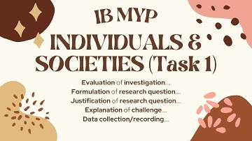 IB MYP Individuals & Societies Task 1: Everything you need to know