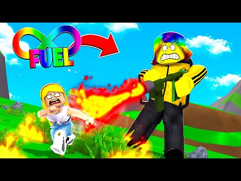 I got 10,000,000,000 GALLONS OF FUEL and BURNED EVERYTHING.. (Roblox)