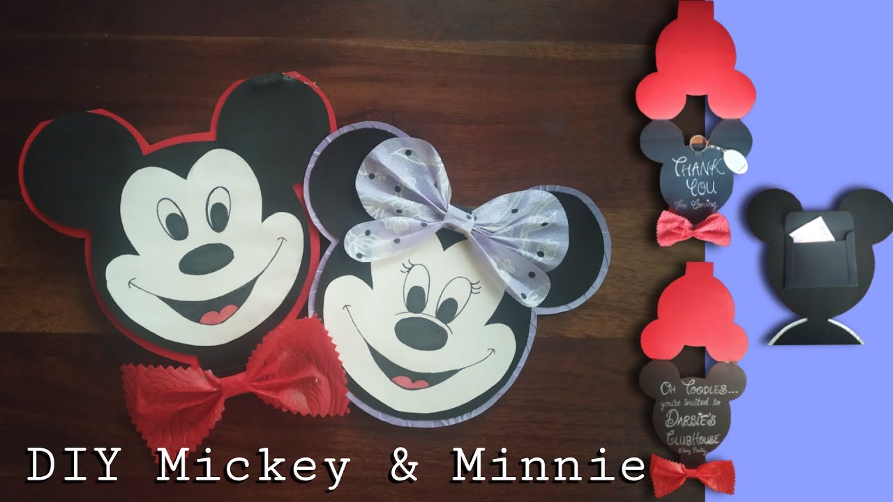 DIY | Money Envelope | Birthday Return Gift | Birthday Party Invitation |Mickey Mouse | Minnie Mouse