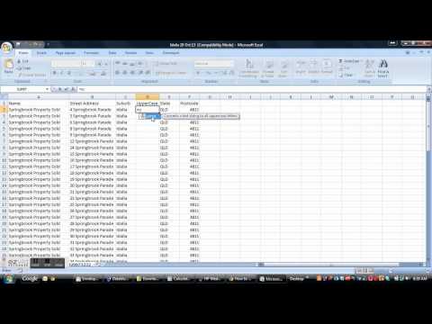 Changing case of cell in Excel