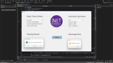 2. Windows Forms in C# | Learn DateTime, Numeric Input, MessageBox & DialogResult | .NET Tutorial
