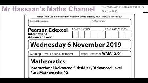 WMA12/01 Edexcel IAL P2 OCT 2019 Q1 Applications of Differentiation