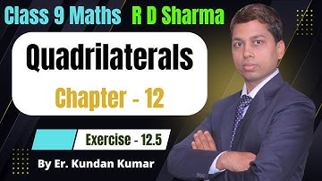 Exercise 12.5 (Q.No. 1 - 6) RD Sharma Class 9 Maths Chapter 12 Quadrilaterals | Quadrilaterals