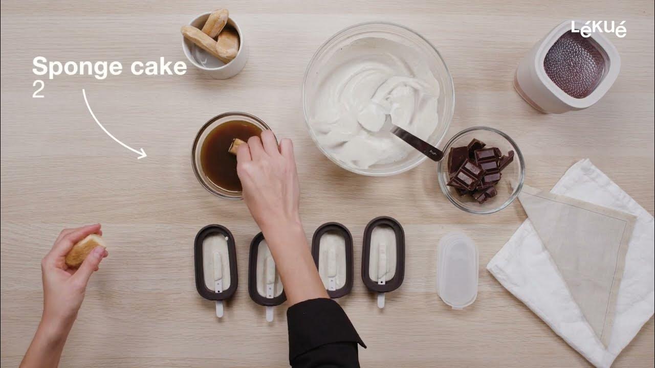 Creamy homemade tiramisu ice cream Classic Creamy Ice cream moulds