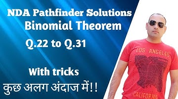 NDA maths Classes|PATHFINDER  Solutions Binomial theorem|Binomial Theorem for NDA