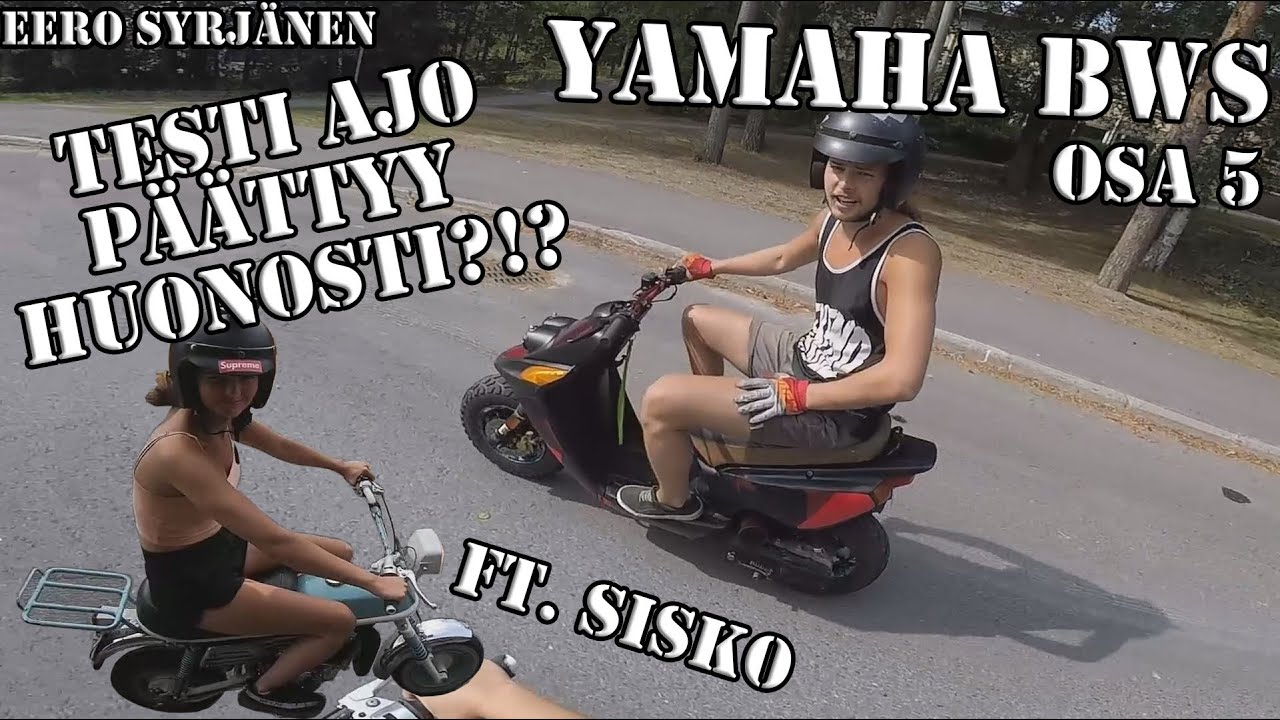 SISKON KANSSA MOPOILLA KYLILLE || YAMAHA BWS STUNTTI Skootteri Projekti osa 5