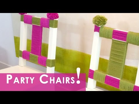 Yarn Wrapped Party Chairs: The DIY Bride