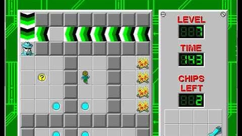 CHIPS.dat (CC1) level 7 AVI solution - "LESSON 7" - 135/150